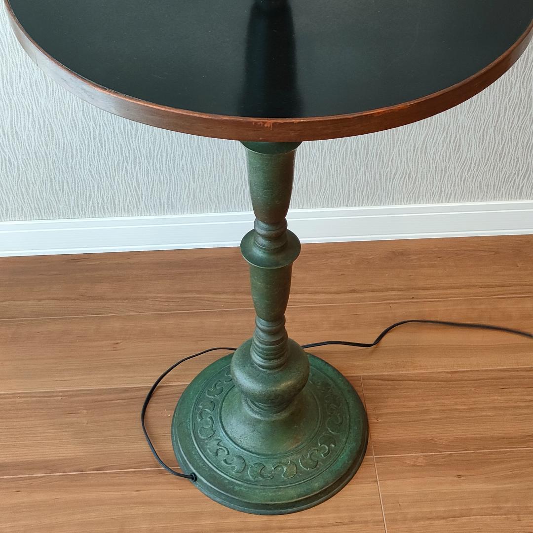 希少　アンティーク　 スタンドランプ　テーブル付き　アイアン　照明