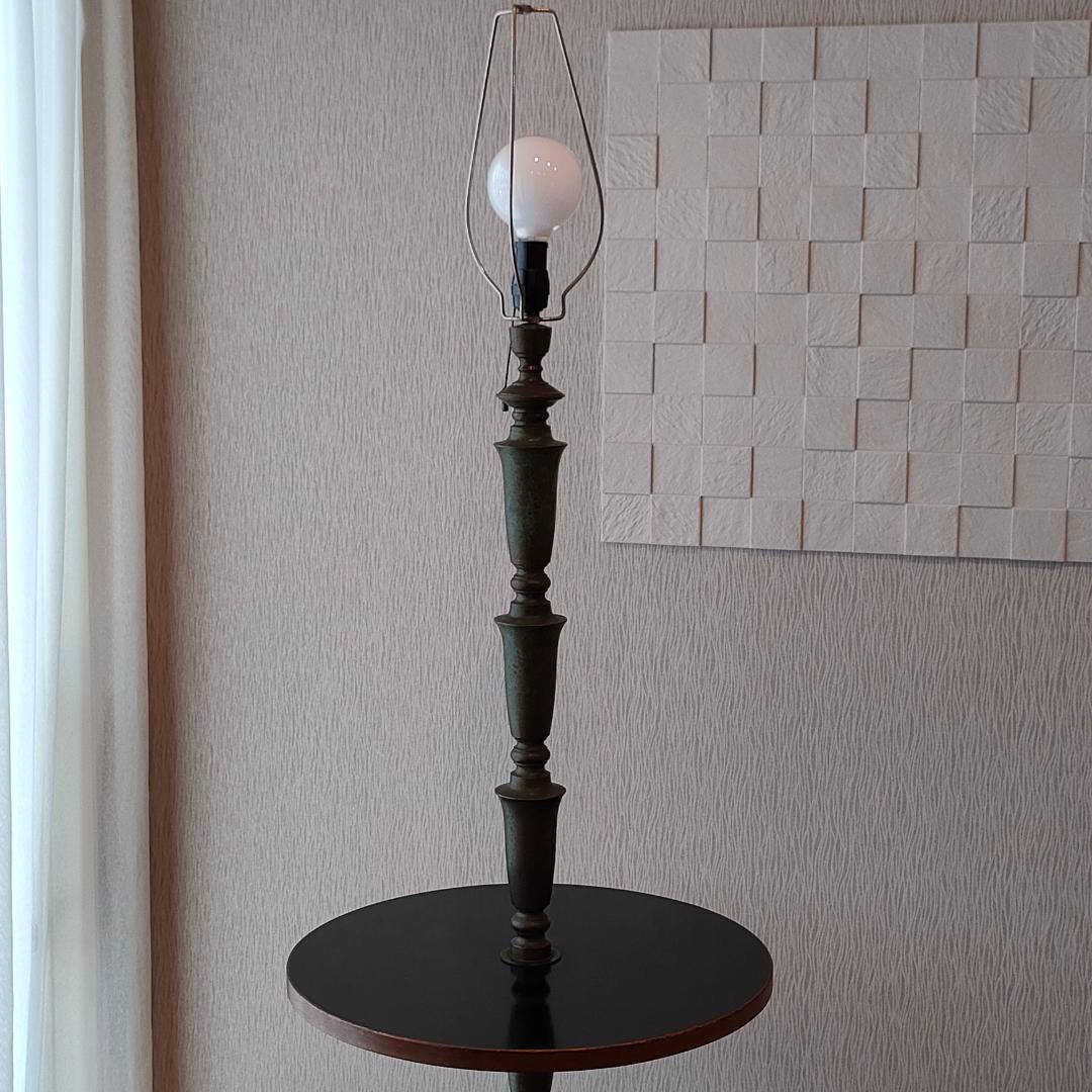 希少　アンティーク　 スタンドランプ　テーブル付き　アイアン　照明