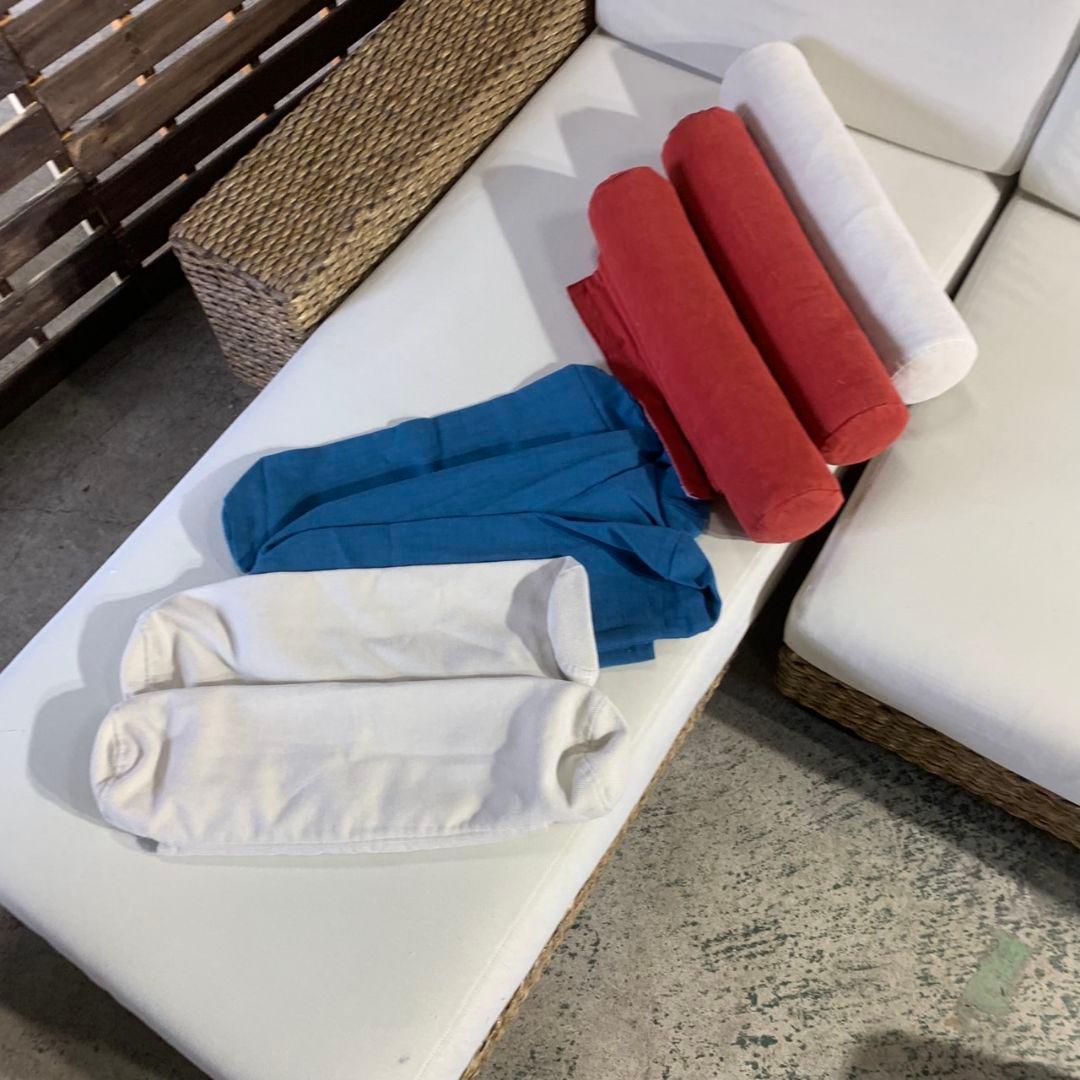 きょうこ 直接引取 H619\" アジアンソファ L型 ファブリック