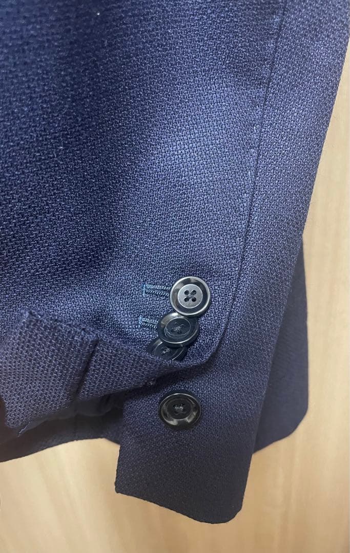 Beams F ネイビー　シングルブレストジャケット　アンコン仕立て