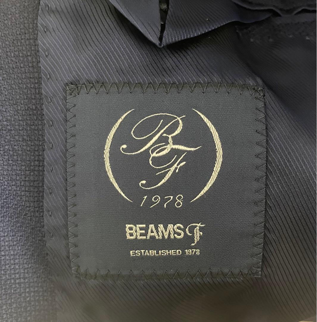 Beams F ネイビー　シングルブレストジャケット　アンコン仕立て
