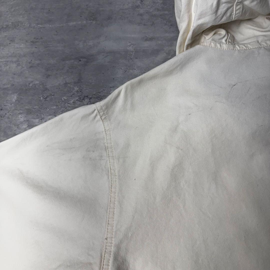 80s Eddie Bauer 黒タグ コットンアノラックパーカー 生成り 白