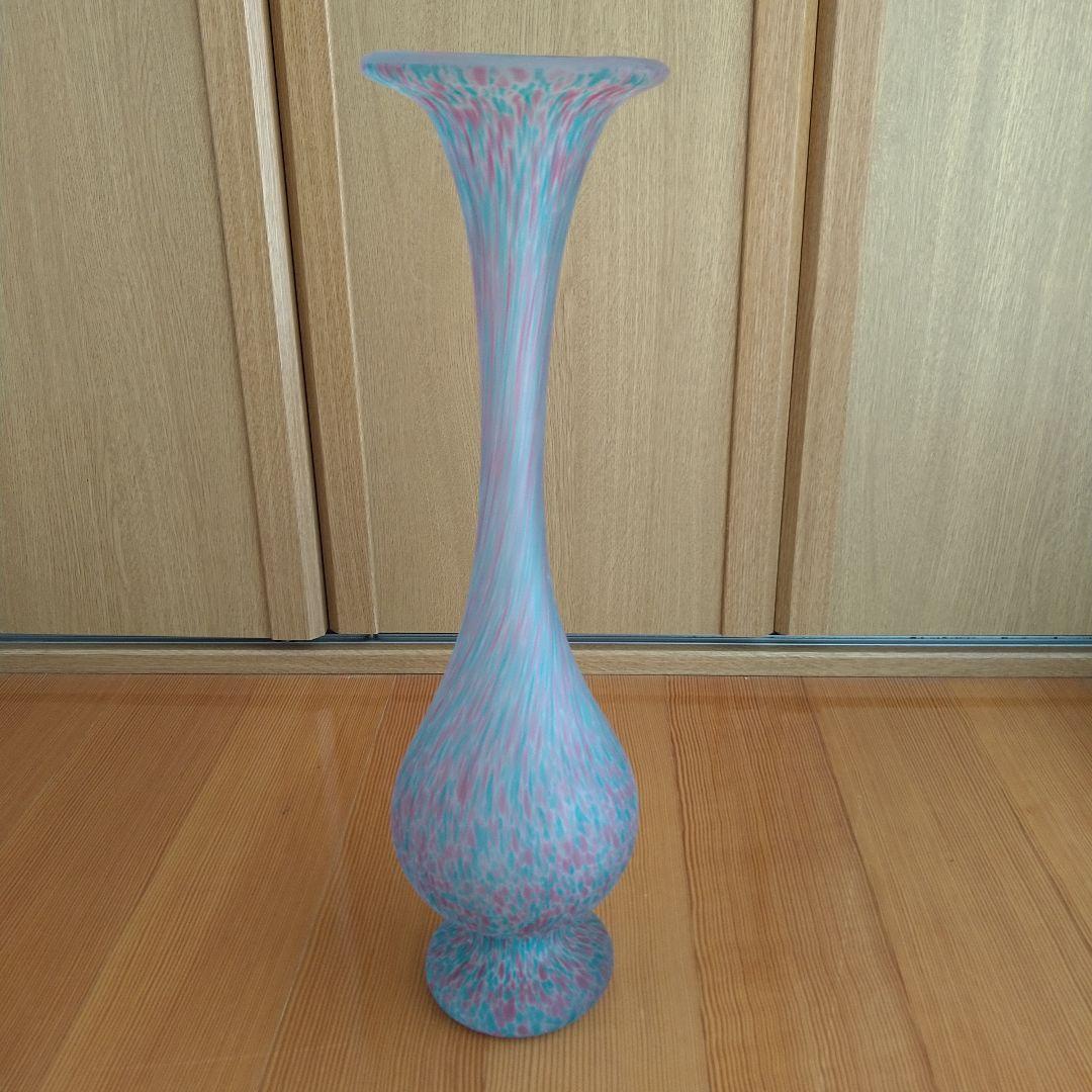 未使用　専用箱あり　ガラス製フラワーベース　花瓶　花器