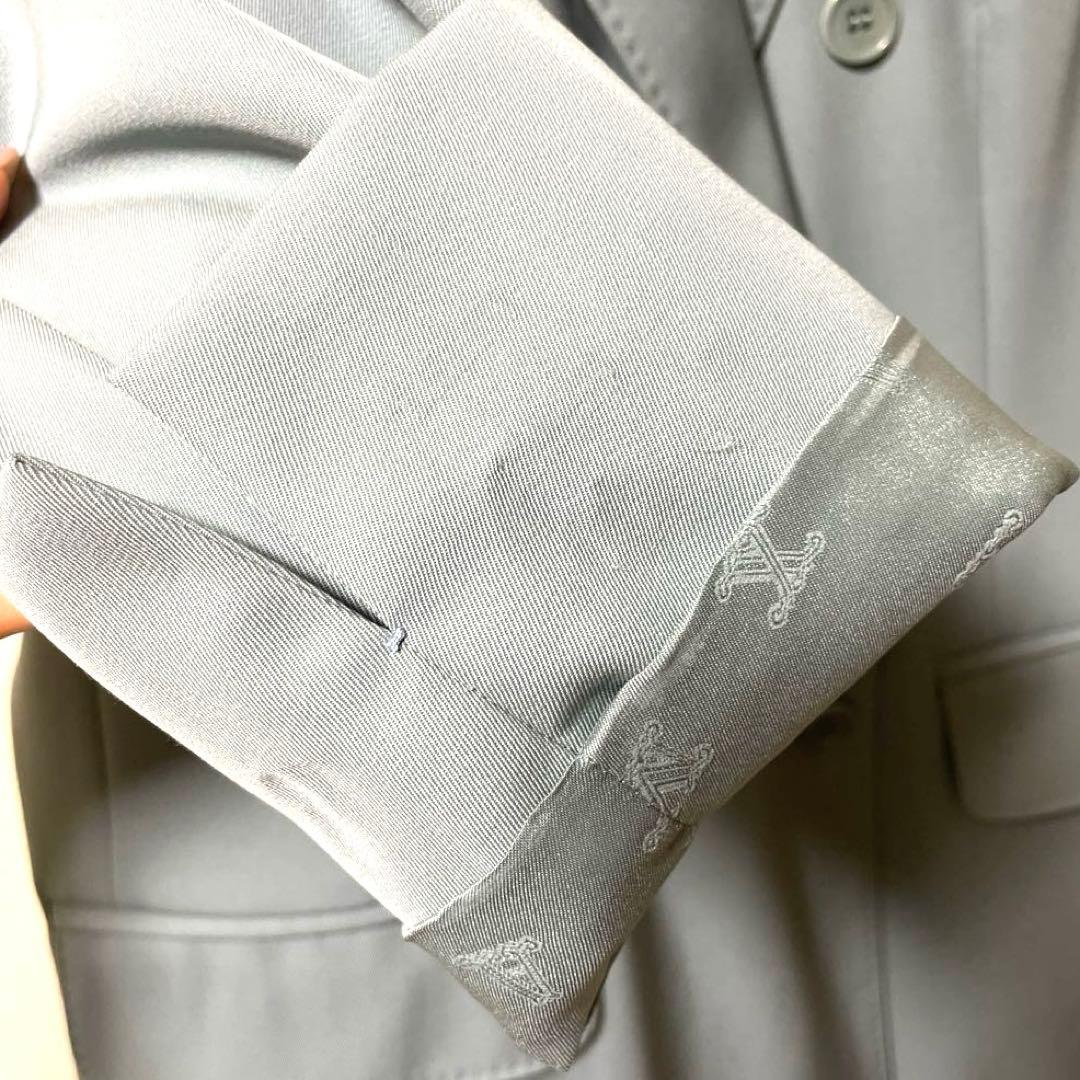 MaxMara 白タグ ブルー46 ダブルブレスト テーラード ロールアップ