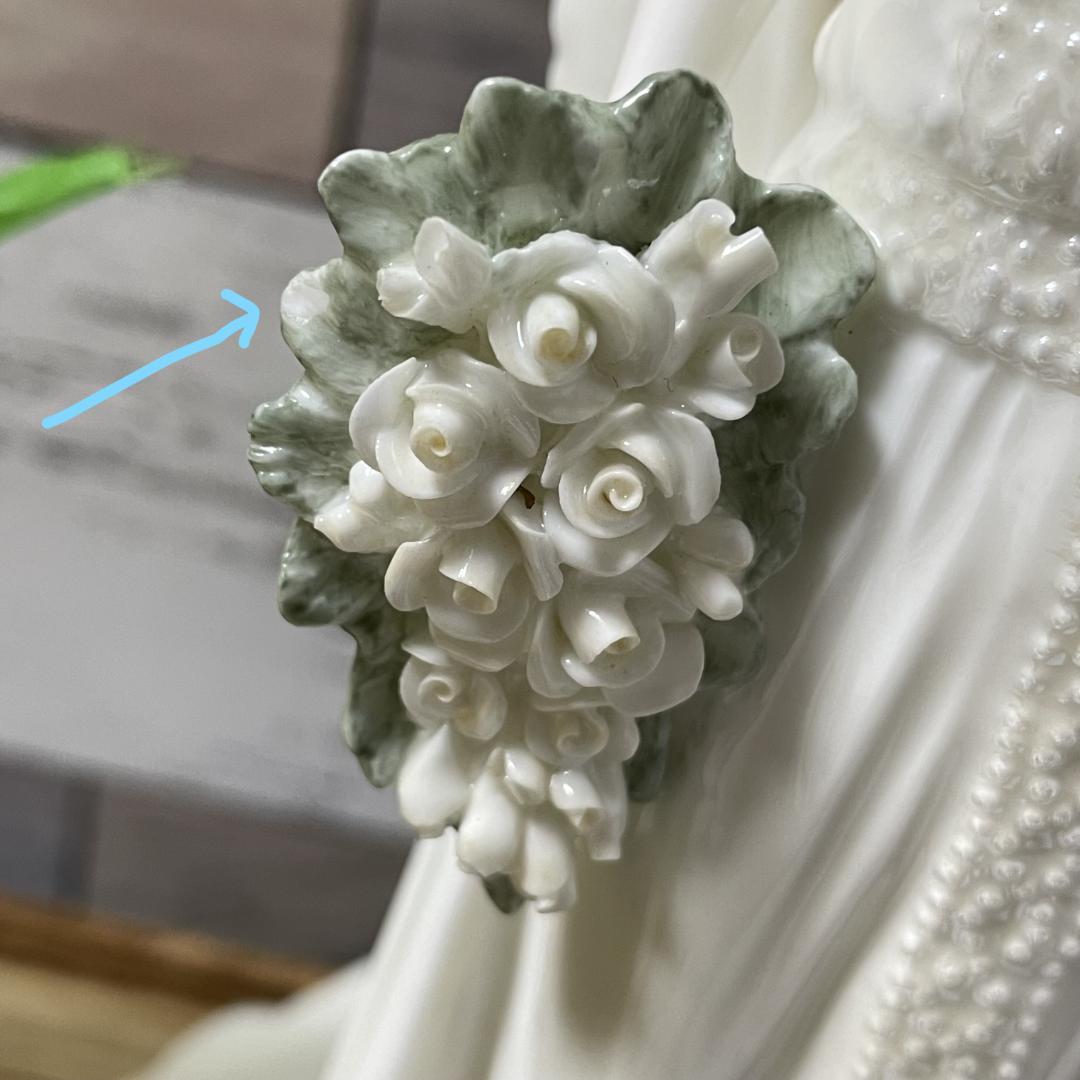 エリザベス女王　ウエディング　コールポート　フィギュリン ドール　置物