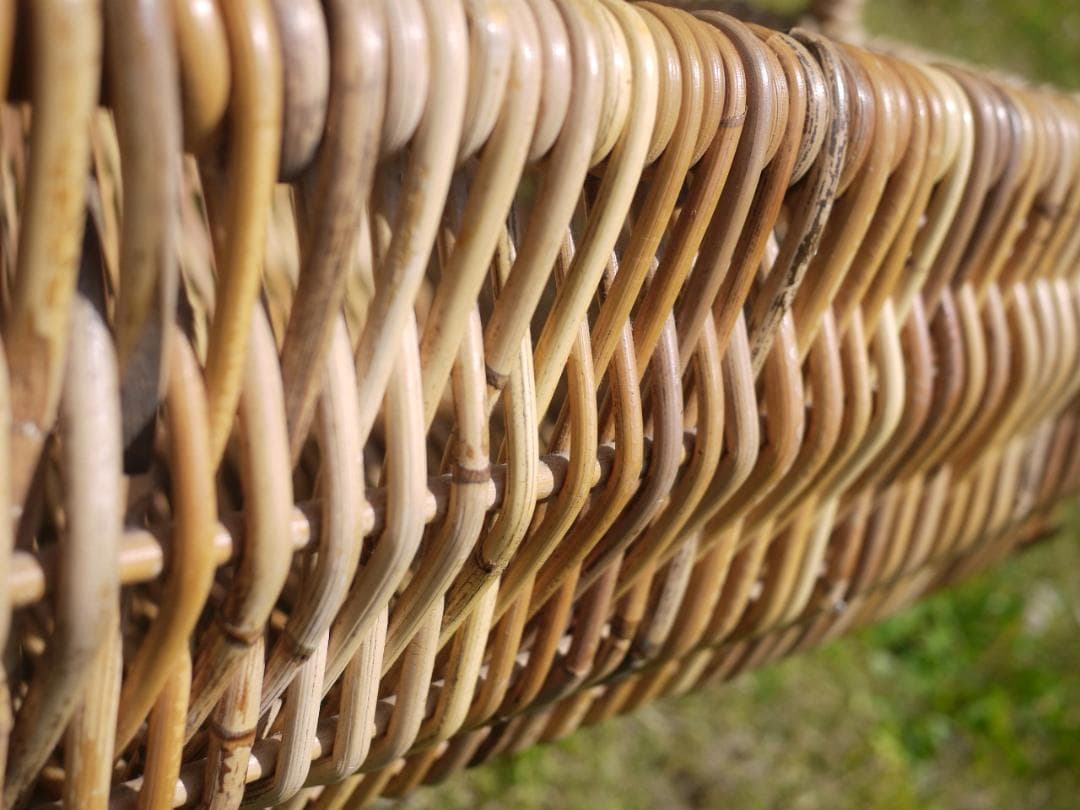 特大籐かご バスケット　ディスプレイ収納インテリア　おもちゃ　ドイツヴィンテージ