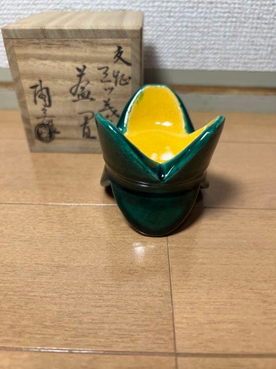 671 茶道具  交趾　能勢陶若 蓋置　未使用