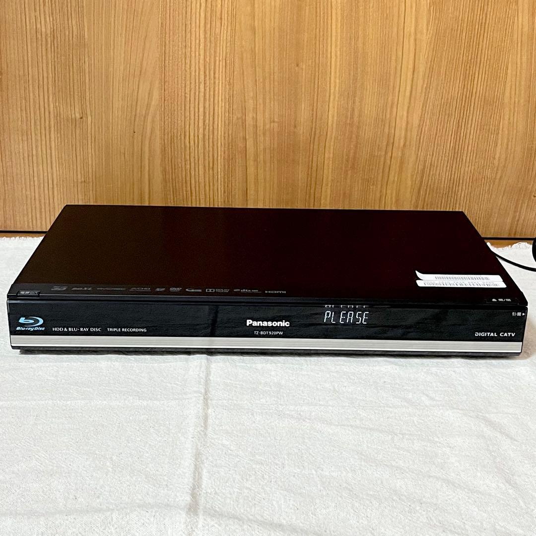 美品Panasonicブルーレイレコーダー TZ-BDT920PW 1TB