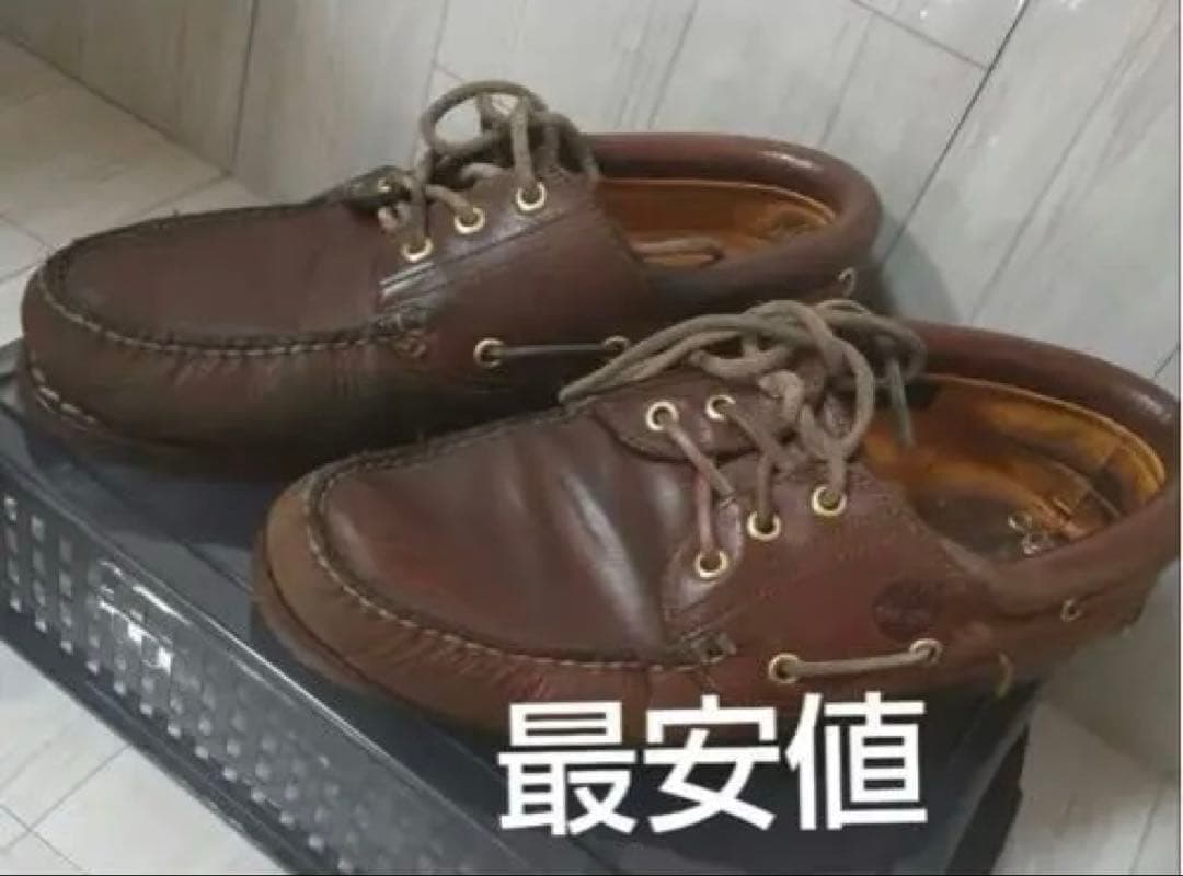 Timberland 3eye モカシンシューズ バーガンディ 早い者勝ち