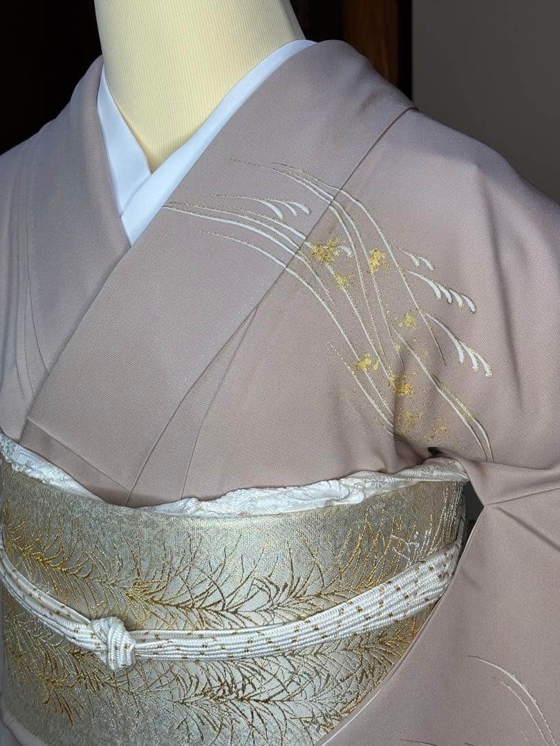 フォーマル4点フルセット 正絹訪問着　袋帯　帯締め帯揚げ