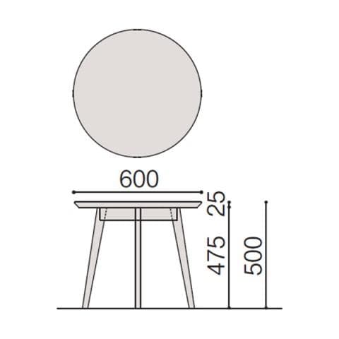 ラウンジチェアNDシリーズ TND-06C5ER-17 ミーティングテーブル