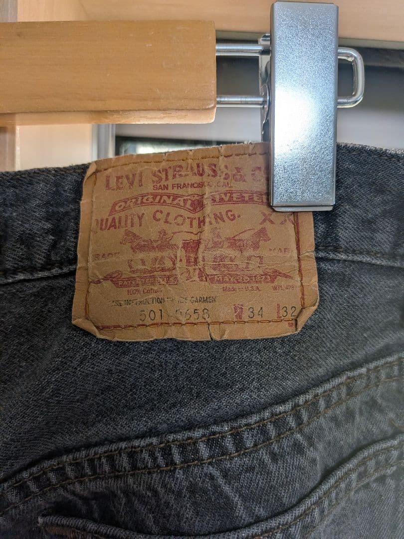 80s　501 先染め　ブラック　ヴィンテージ