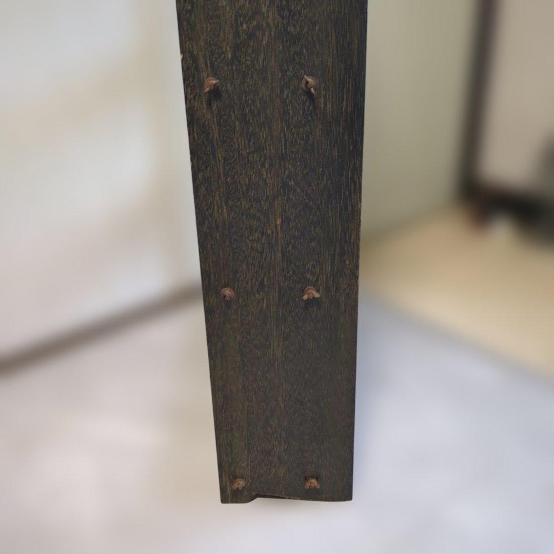 アンティークダークグリーン木製5段本棚　オープンラック