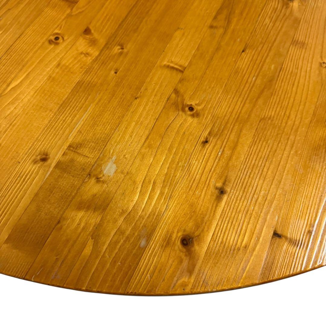 天然木 丸型ちゃぶ台 直径100cm 分解可 座卓 和風 ローテーブル レトロ