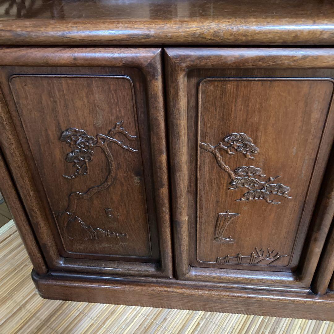 木彫棚 ※送料無料 透かし彫り 飾り棚 年代品 ヴィンテージ