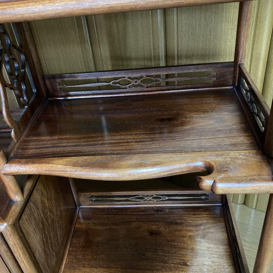 木彫棚 ※送料無料 透かし彫り 飾り棚 年代品 ヴィンテージ