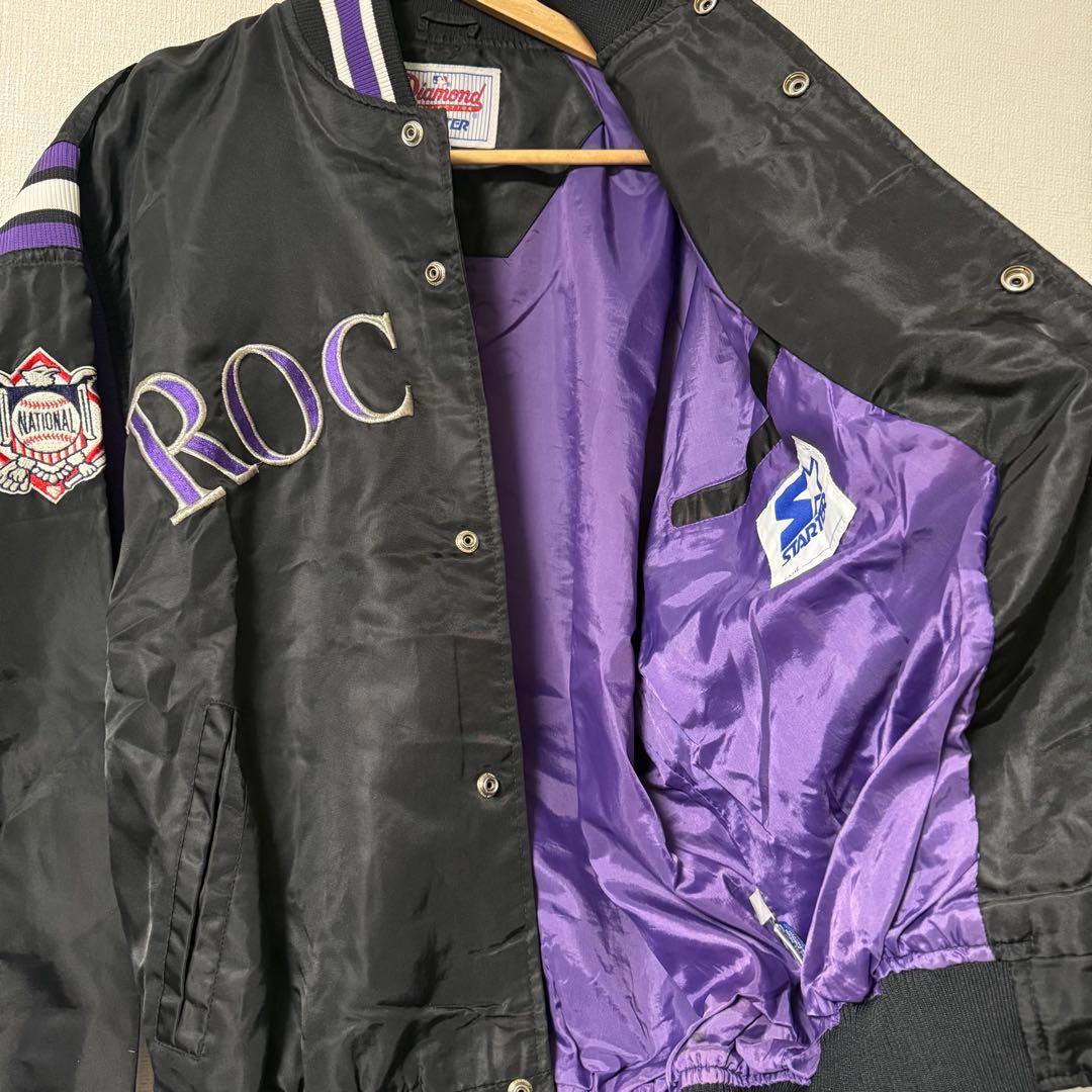 美品 MLB コロラド ロッキーズ スタジャン スターター STARTER Ｌ
