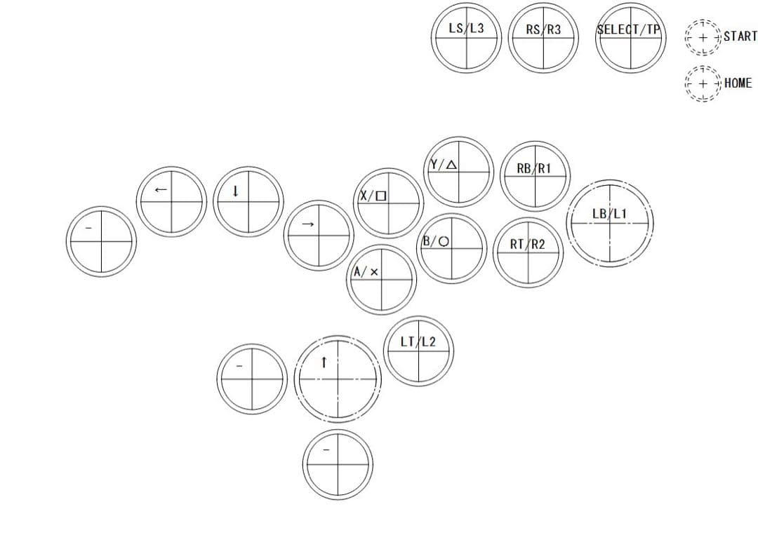 h*o様 【スト6カスタム】レバーレスコントローラー　スト6向けボタン配置　アケ