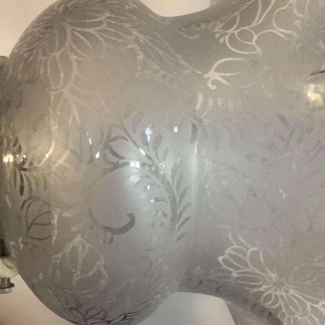 フラワーパターン ガラス ペンダントライト