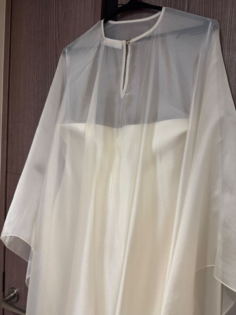 HUONG アイボリーシフォンロングドレス