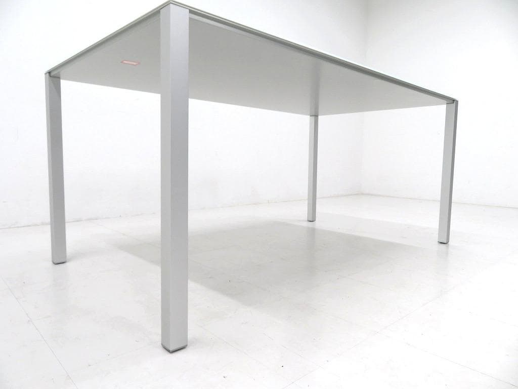 展示品　カッシーナixc アルミ　エアーフレーム　ダイニングテーブル　ガラス付き