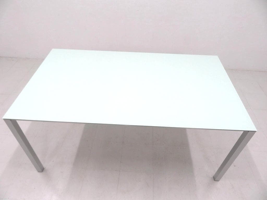 展示品　カッシーナixc アルミ　エアーフレーム　ダイニングテーブル　ガラス付き