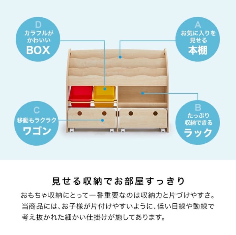 ☆値下げ(11,000円→)Toy&book ボックス2個つきおもちゃ絵本棚