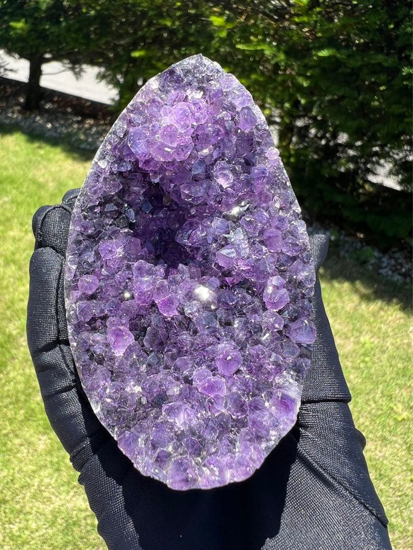 A658 高品質アメジストドーム パワーストーン 紫水晶 天然石 置き物