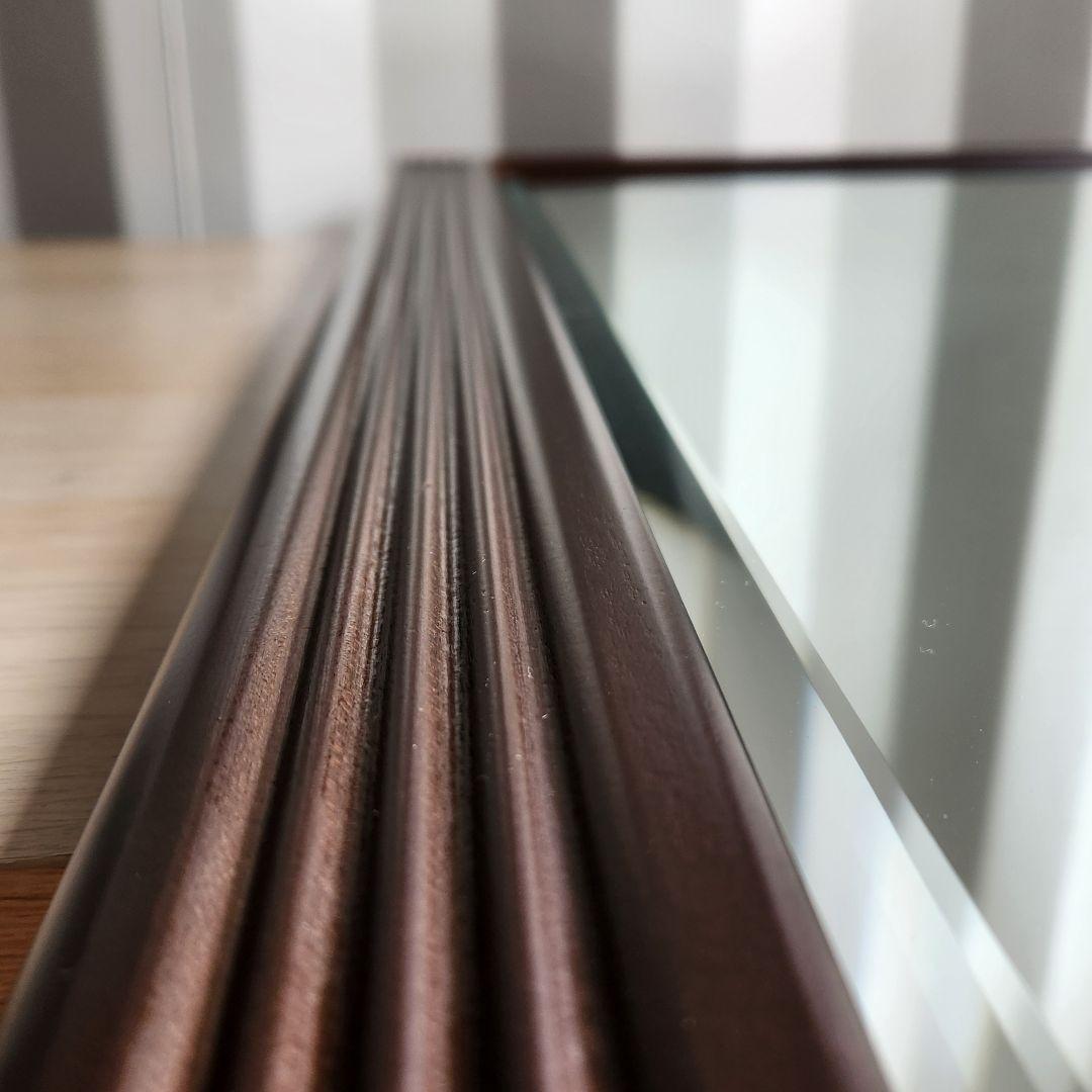 美品 ヴィンテージ　木製　ウォールミラー 壁掛け鏡 天然木 鏡　姿見