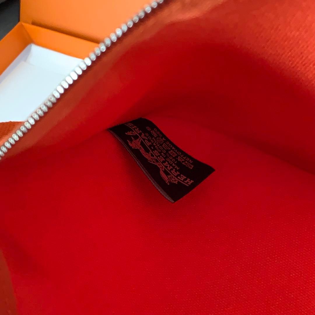 エルメス　フラットポーチ ヨッティングMM オレンジ