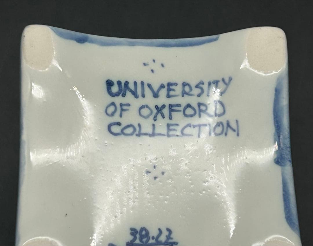 陶器　イギリス　オックスフォード製　デボラ・シアーズ　花瓶　花器　手描き