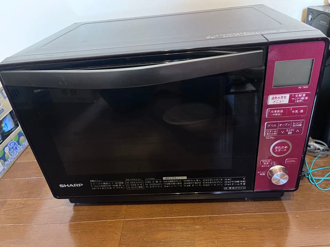 動作確認ＯＫ　ＳＨＡＲＰ シャープ 加熱水蒸気オーブンレンジ ＲＥ-Ｔ８２０-Ｒ
