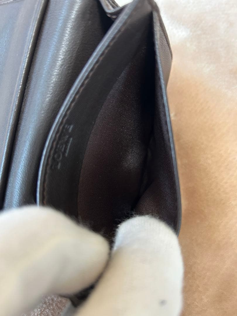 LOEWEロエベ名刺入れカードケースユニセックスレディースメンズ焦げ茶色系DBR