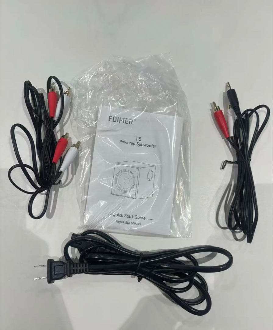 1076黒/Edifier T5 70W 8インチ サブウーファー、スピーカー用