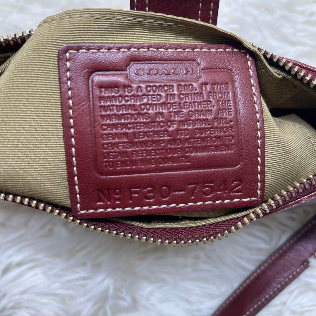 良品 COACH コーチ アクセサリーポーチ　ソーホー　ワンショルダー　レザー
