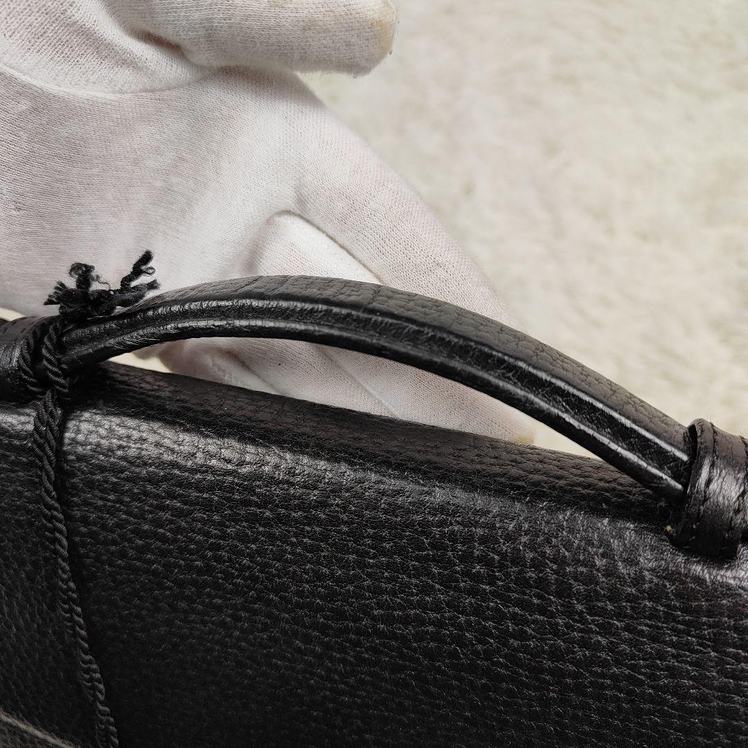 本日限定価格　ロエベ　ブリーフケース　アナグラム　シボ革　A4収納可能　鍵付き