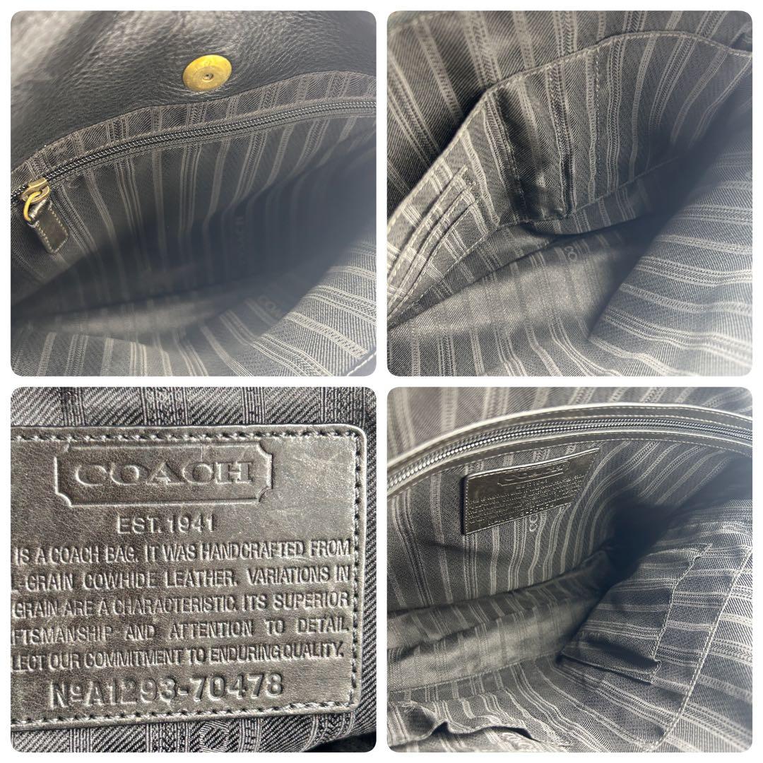 A633【美品】COACH CROSBY オールレザー ブリーフケース 2WAY