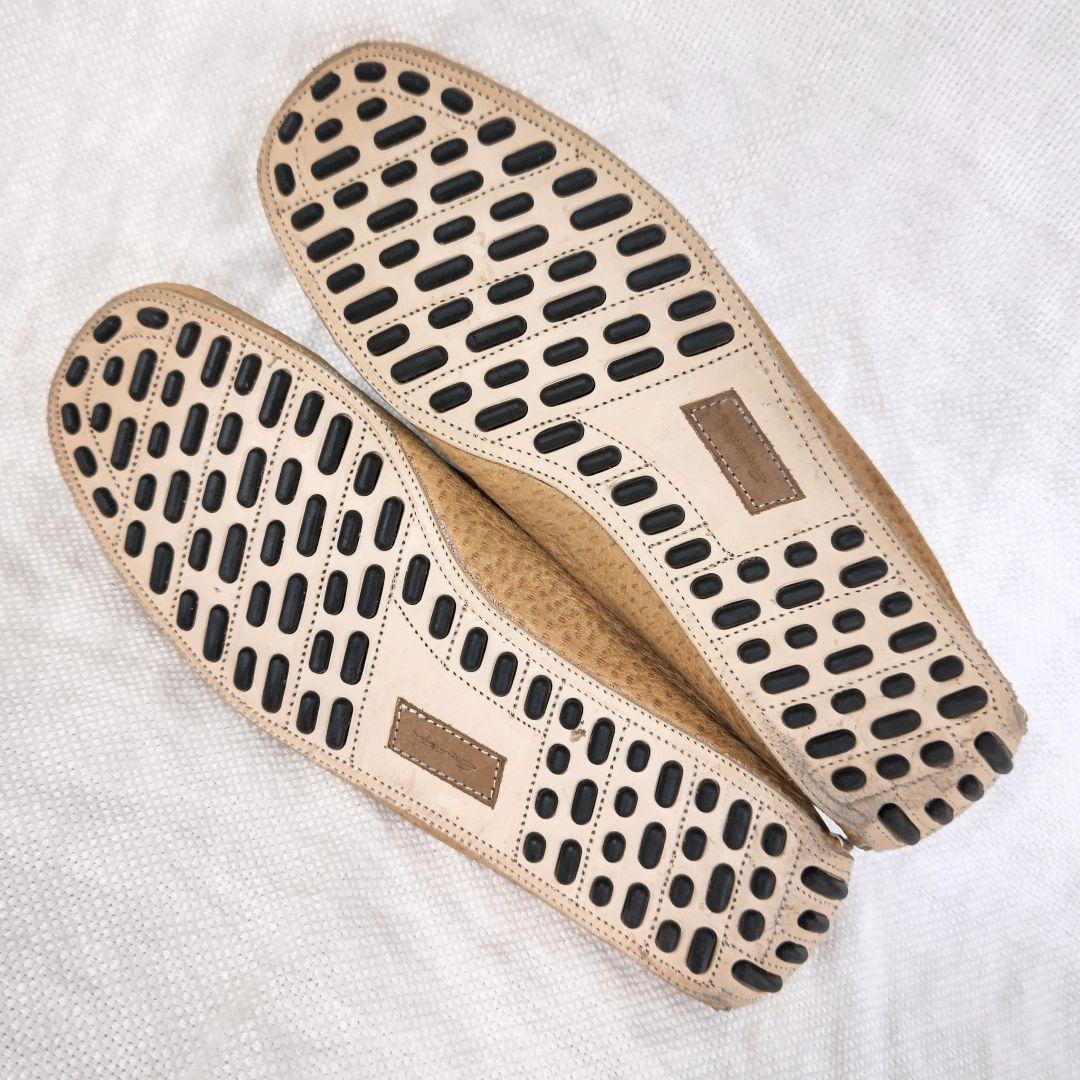 サントーニSantoniペッカリーレザードライビングドレスシューズ9