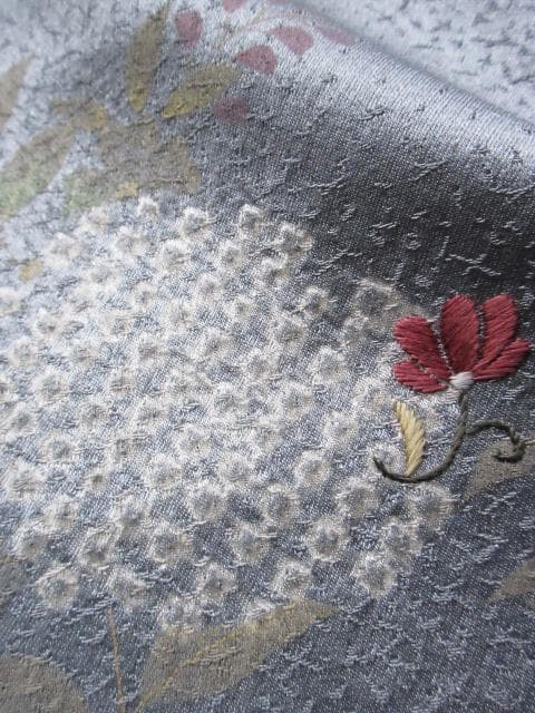 着用少ない！美品＊絞り＊刺繡＊ブルーグレー＊豪華＊訪問着＊１６０ｃｍ＊裄６５