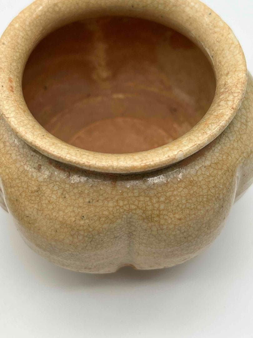 宋時代　白磁 青白磁瓜棱壺二個　茶入れ　煎茶道具　唐物(C-59)