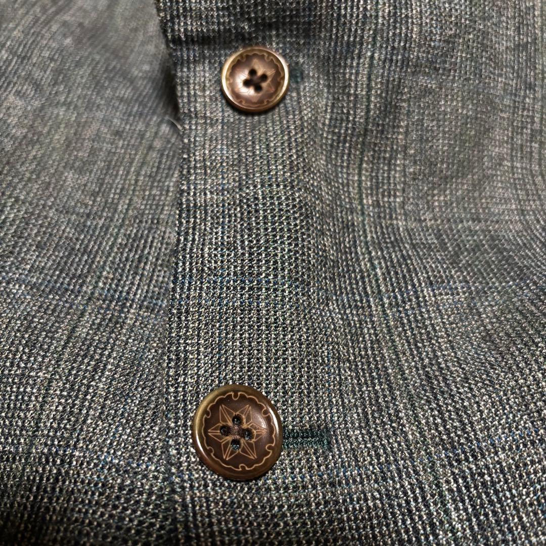 希少　最高級ドレススーツ　ARTISAN セットアップ　緑　チェック　L M