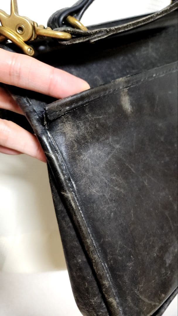 OLD COACH レザーショルダーバッグ　アメリカ製