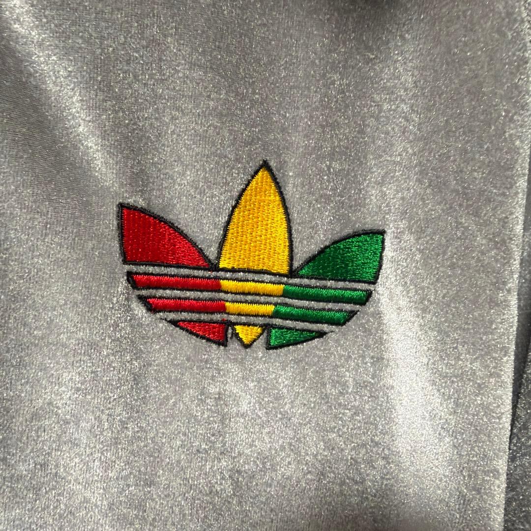 adidas ベロアジャージ 90s ラスタカラー 希少 ビンテージ