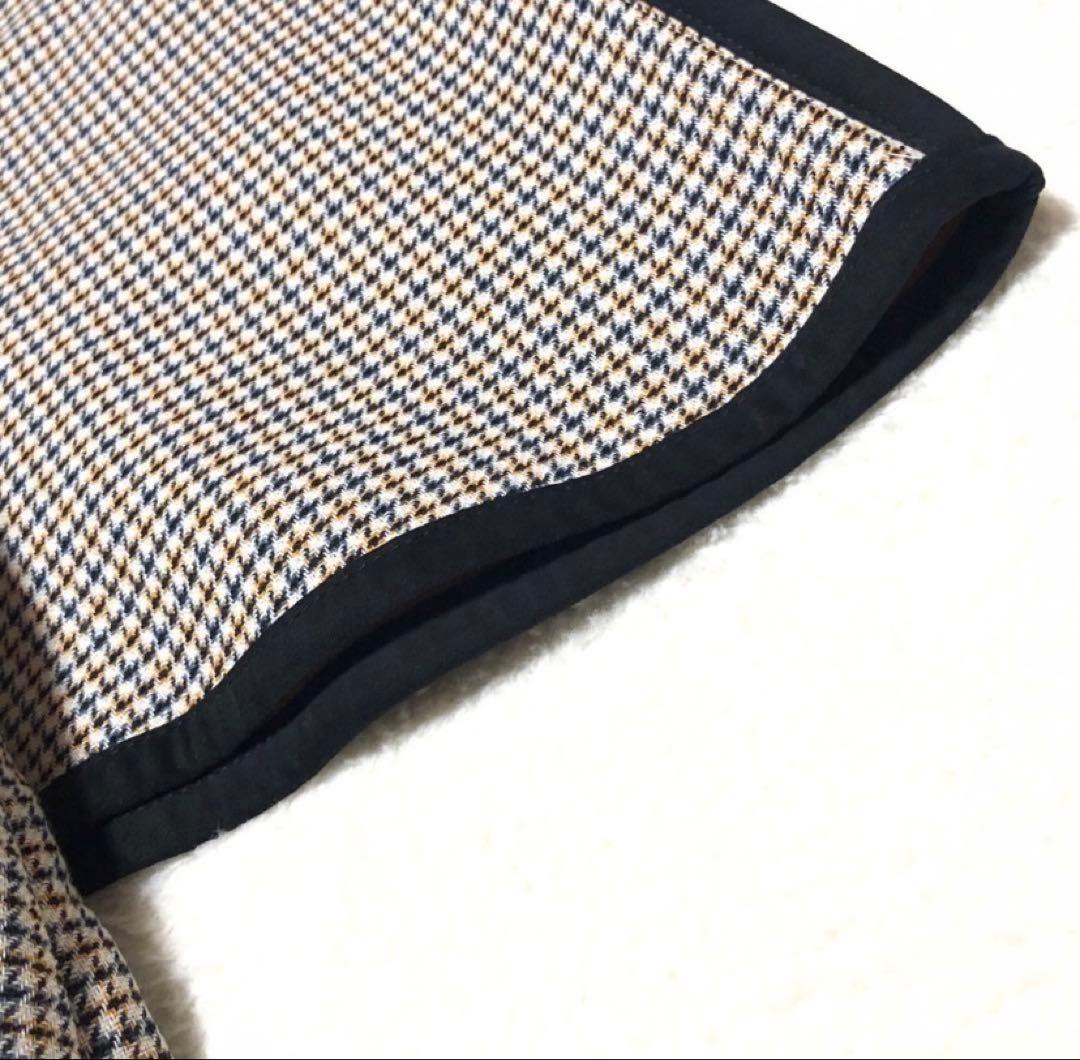 penny black ペニーブラック フーデットコート ポンチョ 千鳥格子