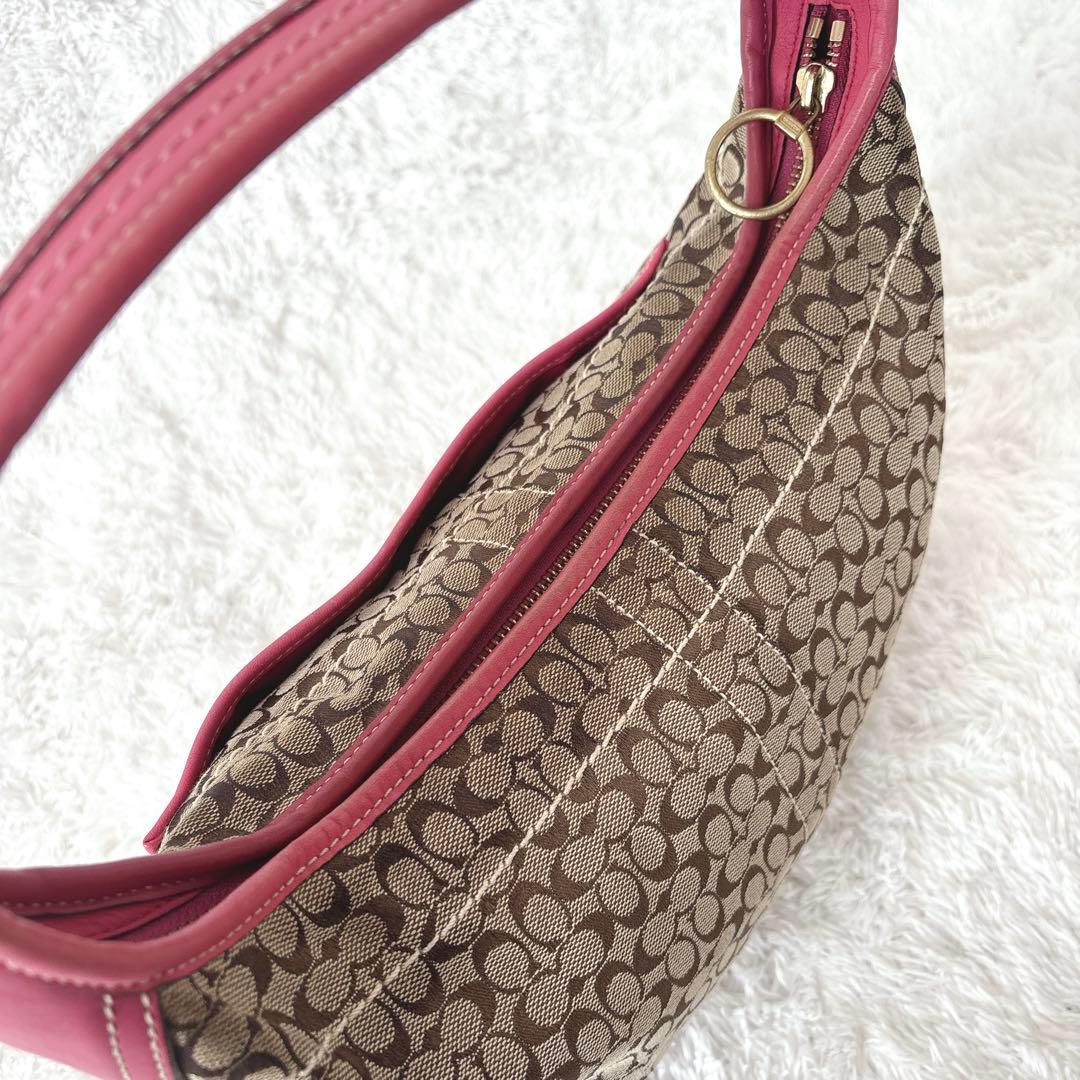 バッグ COACH One Shoulder Bag Hobo Elgo Pink