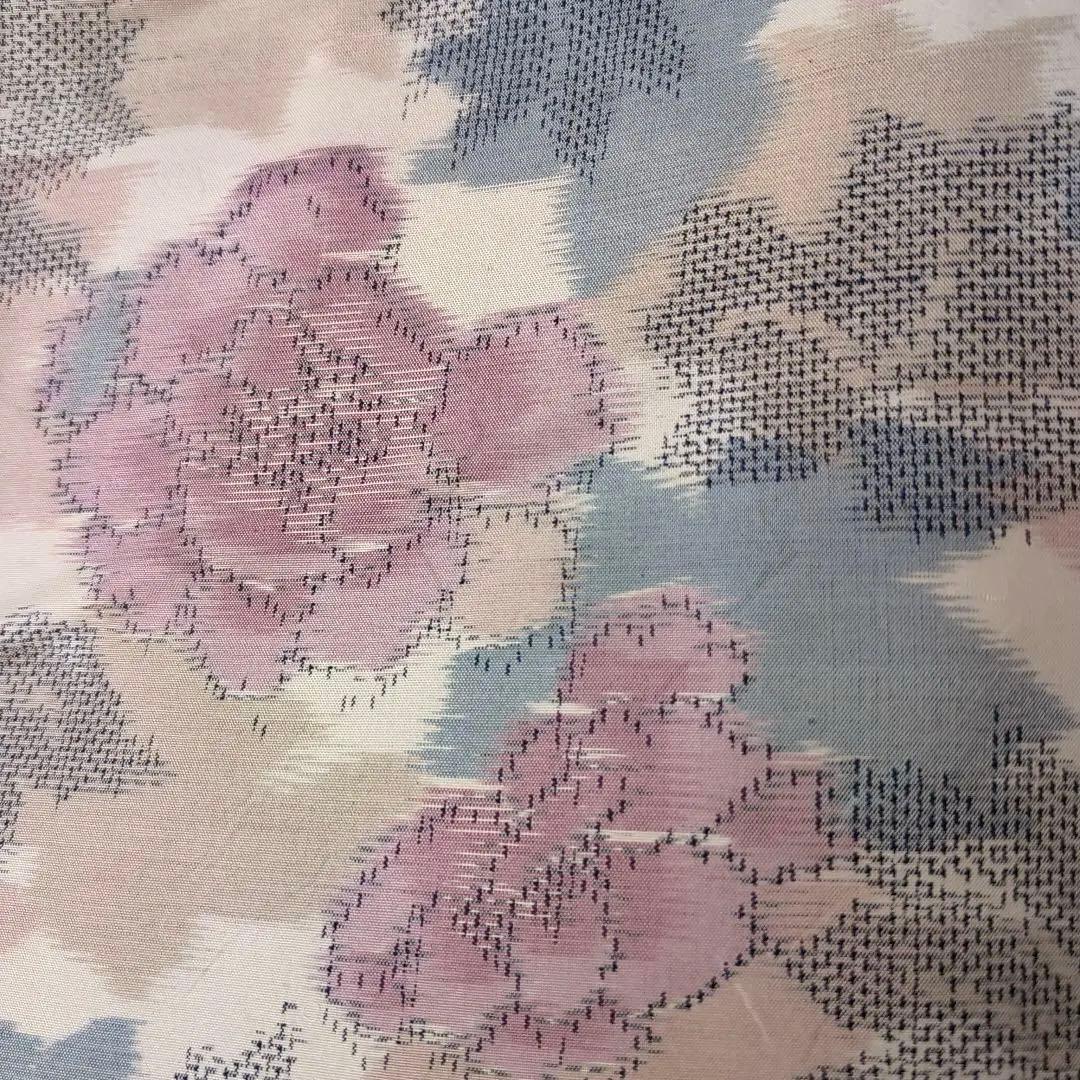 【三花】未使用品　十日町紬　袷　正絹　美品　アンティーク　着物　リユース