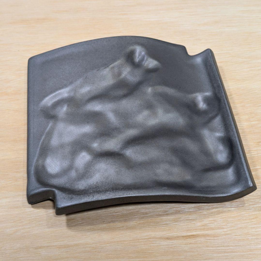 【未使用】干支 辰 龍 金彩 立体飾り瓦 置物 21cm