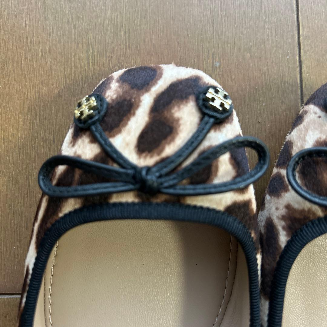 ちゃんちゃん　美品　トリーバーチ　レオパード　バレエシューズ　6.5