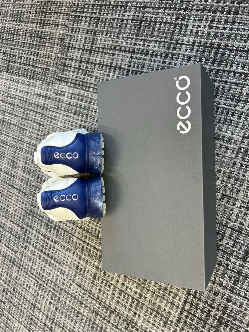 ECCO ゴルフシューズ ホワイト/ネイビー