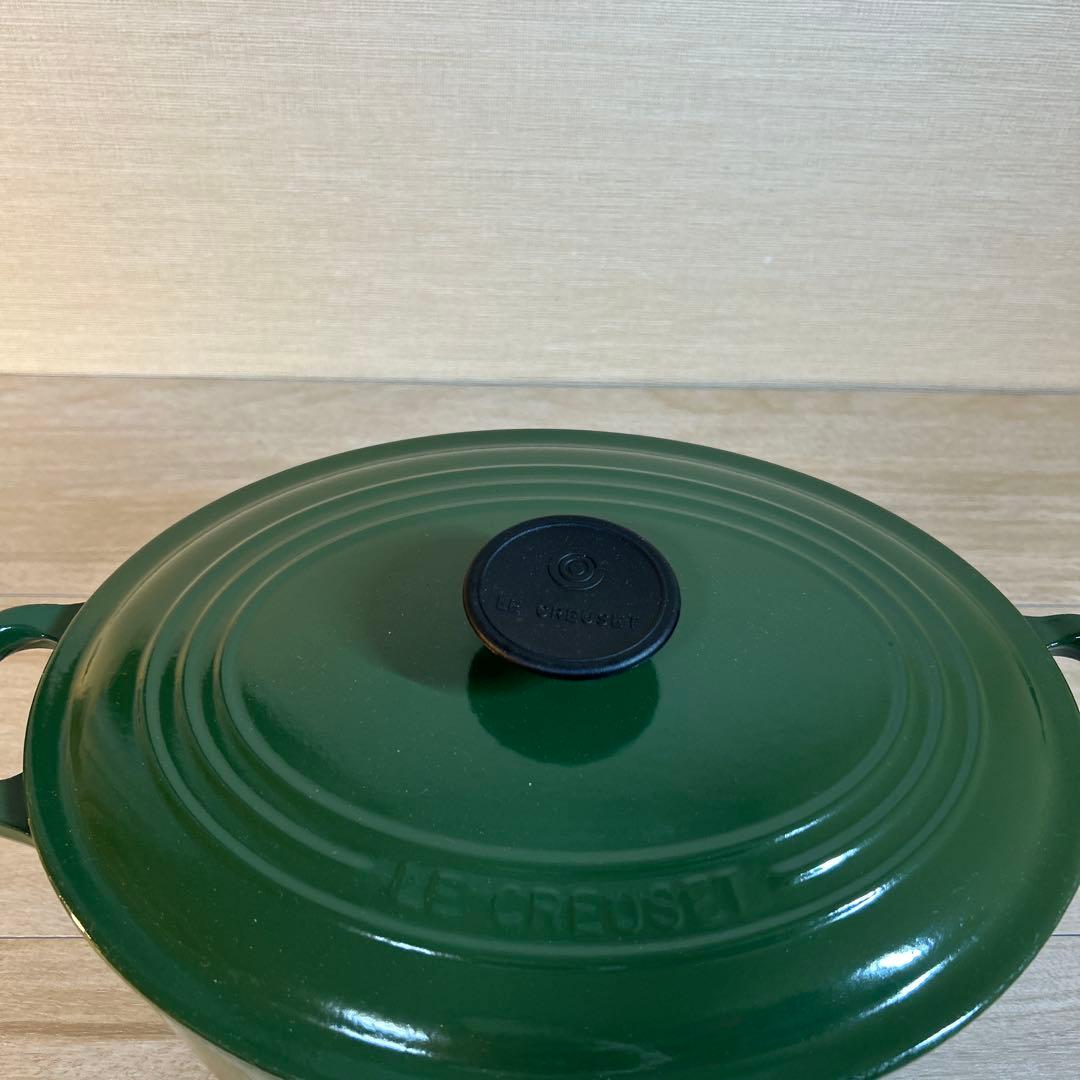 ルクルーゼ　ココットオーバル　27cm モスグリーン　グリーン　両手鍋　鍋